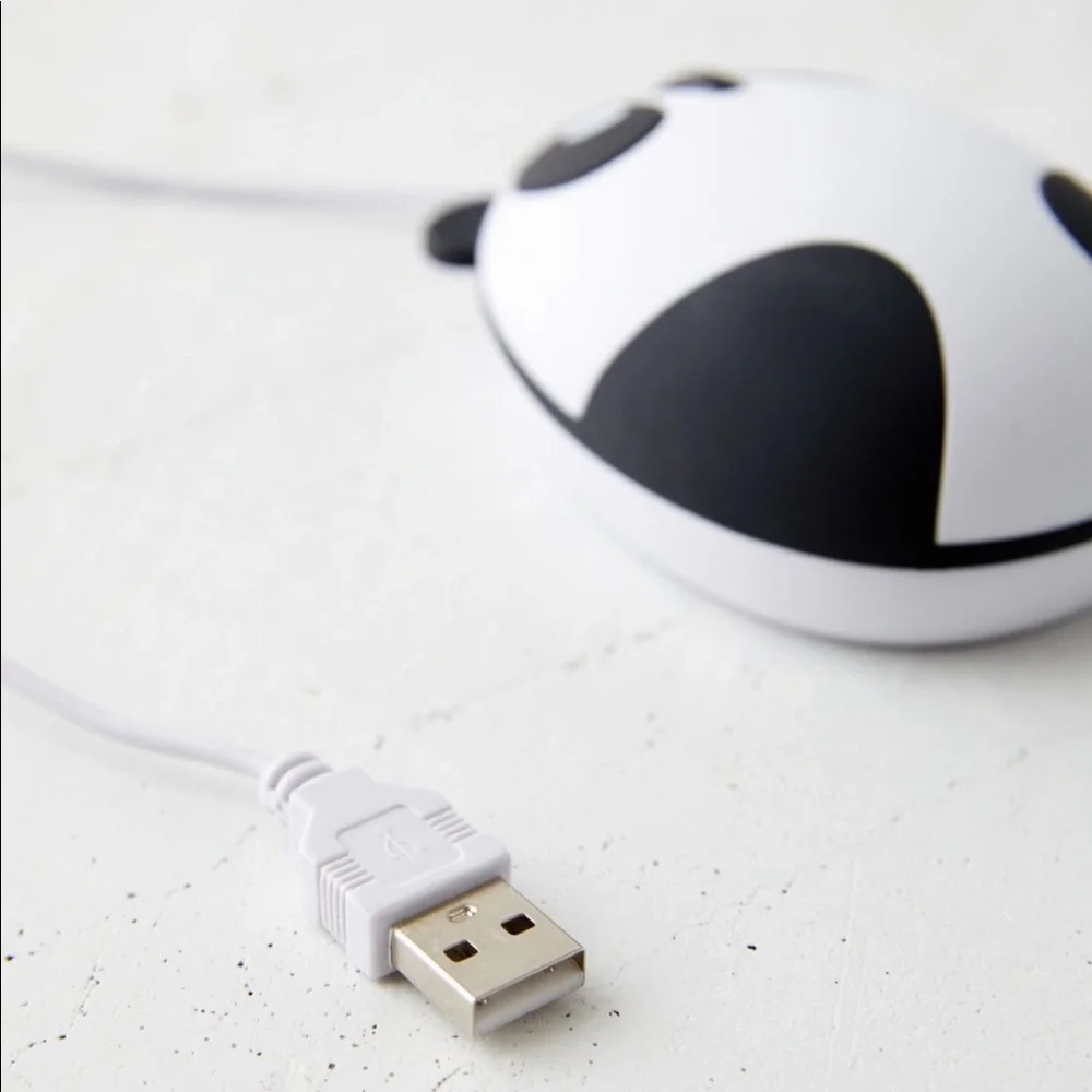 NWT UO Panda Corded Mouse w/ USB Ending